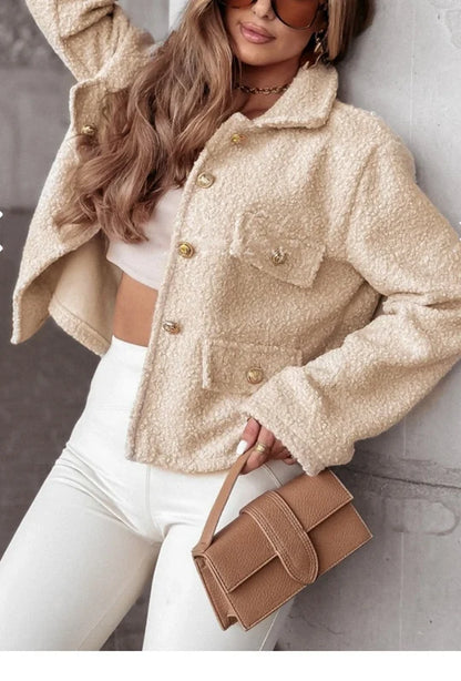 Stilig Beige Teddy Jacket